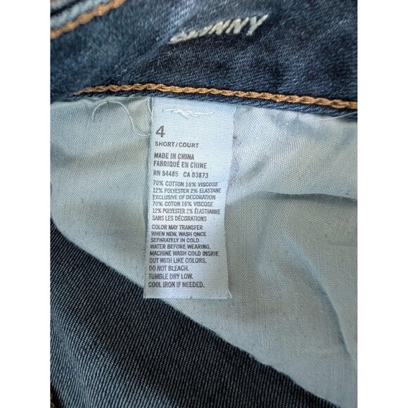 American Eagle Jeans Womens 4 Short Skinny Stretch Denim - Picture 4 of 6